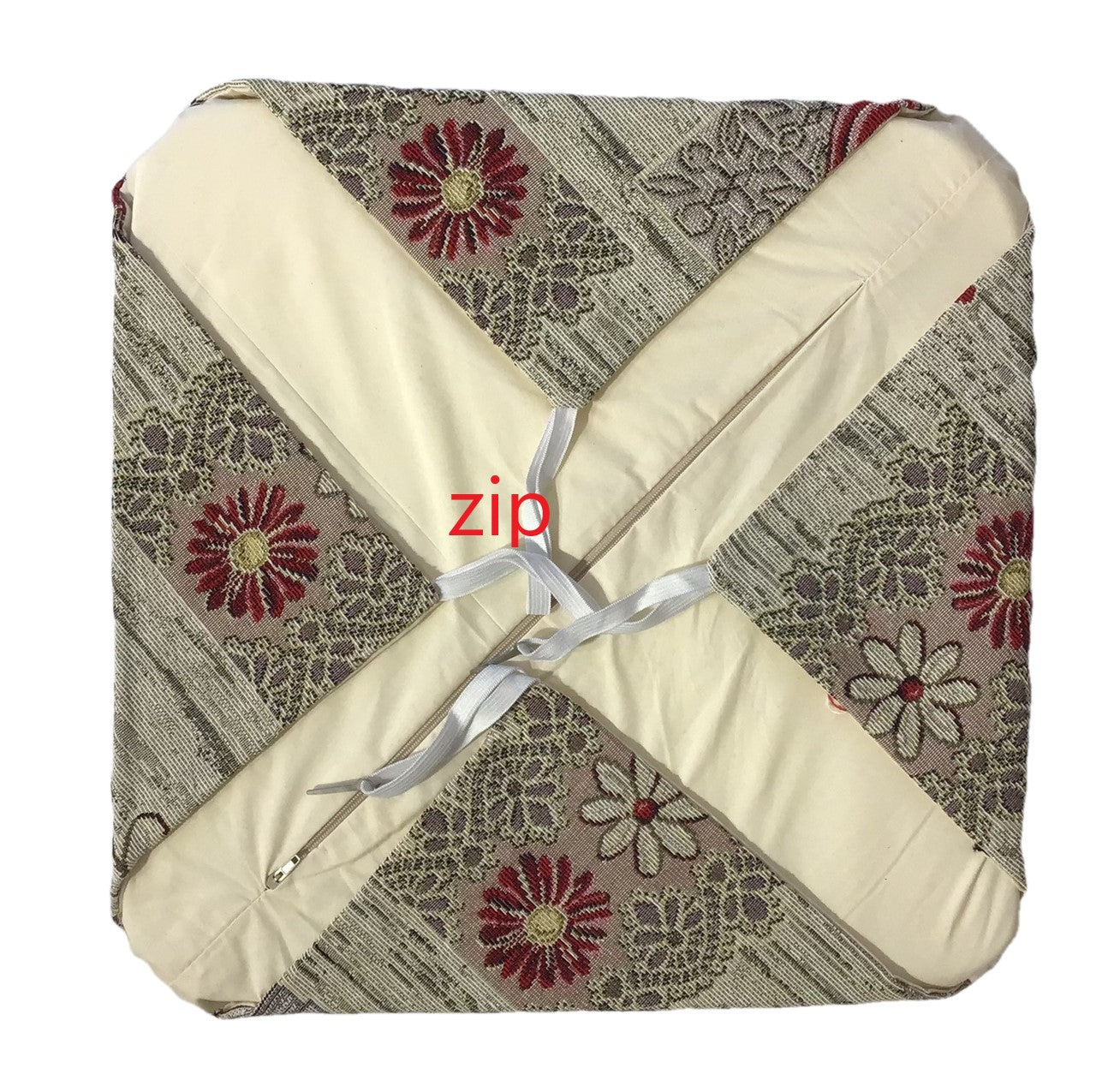 Cuscini sedie cucina con ali Set 4/6 - colore tortora - tessuto Gobelin - art. Badia