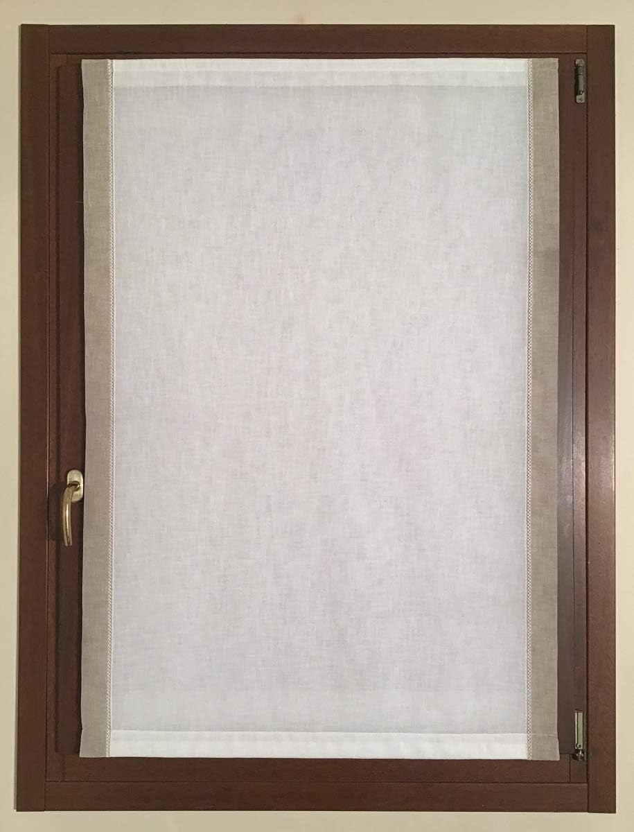 Tende per finestre - pannello - vendita a metro - larghezza Cm 40-45-50-55-60-65-70-80-90 - bianco/corda-art.110