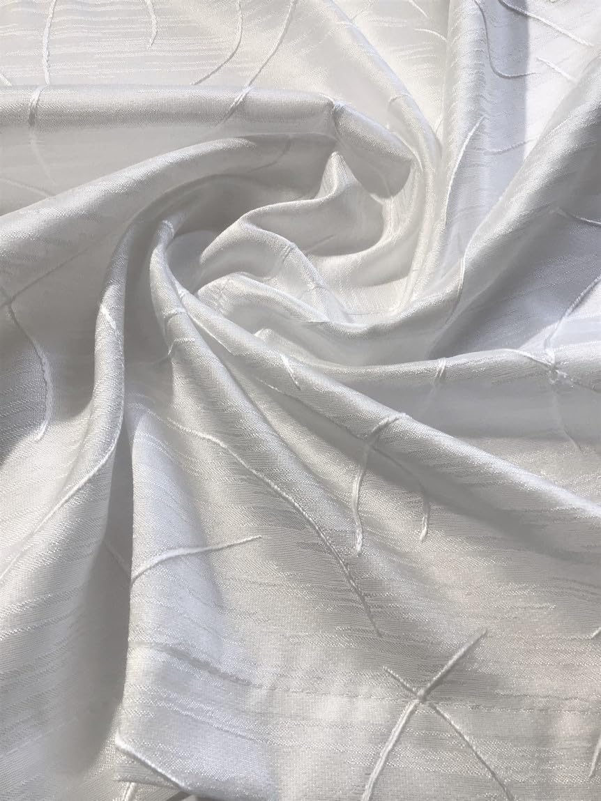 Coppia Tendine a Pannello Ricamate per Finestra e Porta | Tessuto Coprente Privacy | Larghezza 45/65/90 cm | Lunghezza Personalizzata | Art. 503