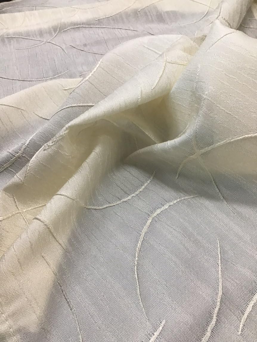 Coppia Tendine a Pannello Ricamate per Finestra e Porta | Tessuto Coprente Privacy | Larghezza 45/65/90 cm | Lunghezza Personalizzata | Art. 503