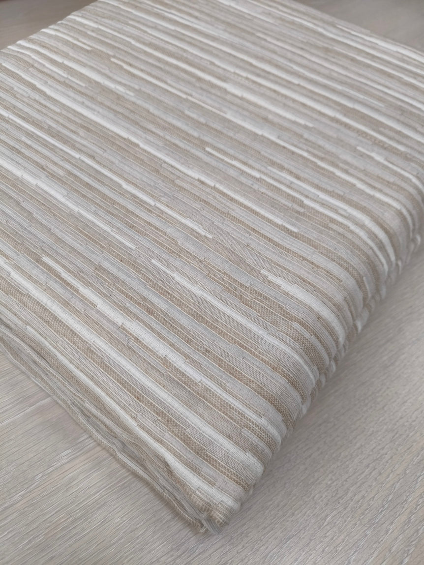 Copriletto Matrimoniale Mezza Stagione ed Estivo - Tessuto Jacquard Matelassé - Beige