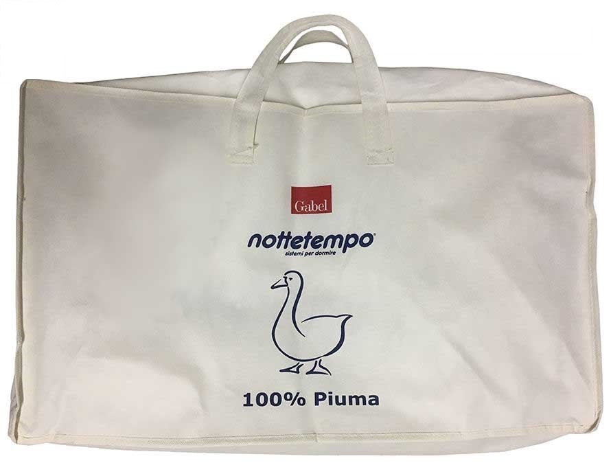 Gabel Nottetempo – Piumino D'Oca 205x200 Cm – Bianco – 5 Cm Di Altezza – Traspirante E Anallergico – Made In Italy