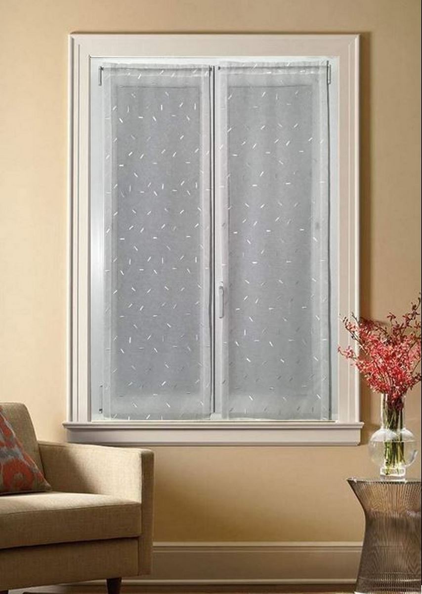 Tende da cucina ricamate con filato Dolly,Tenda per Soggiorno Camera Balcone Finestra e Interni 2 Pannelli, 100% Poliestere, Bianco,60x150cm Tende da cucina ricamate con filato Dolly,Tenda per Soggiorno Camera Balcone Finestra e Interni 2 Pannelli, 100% Poliestere, Bianco,60x150cm