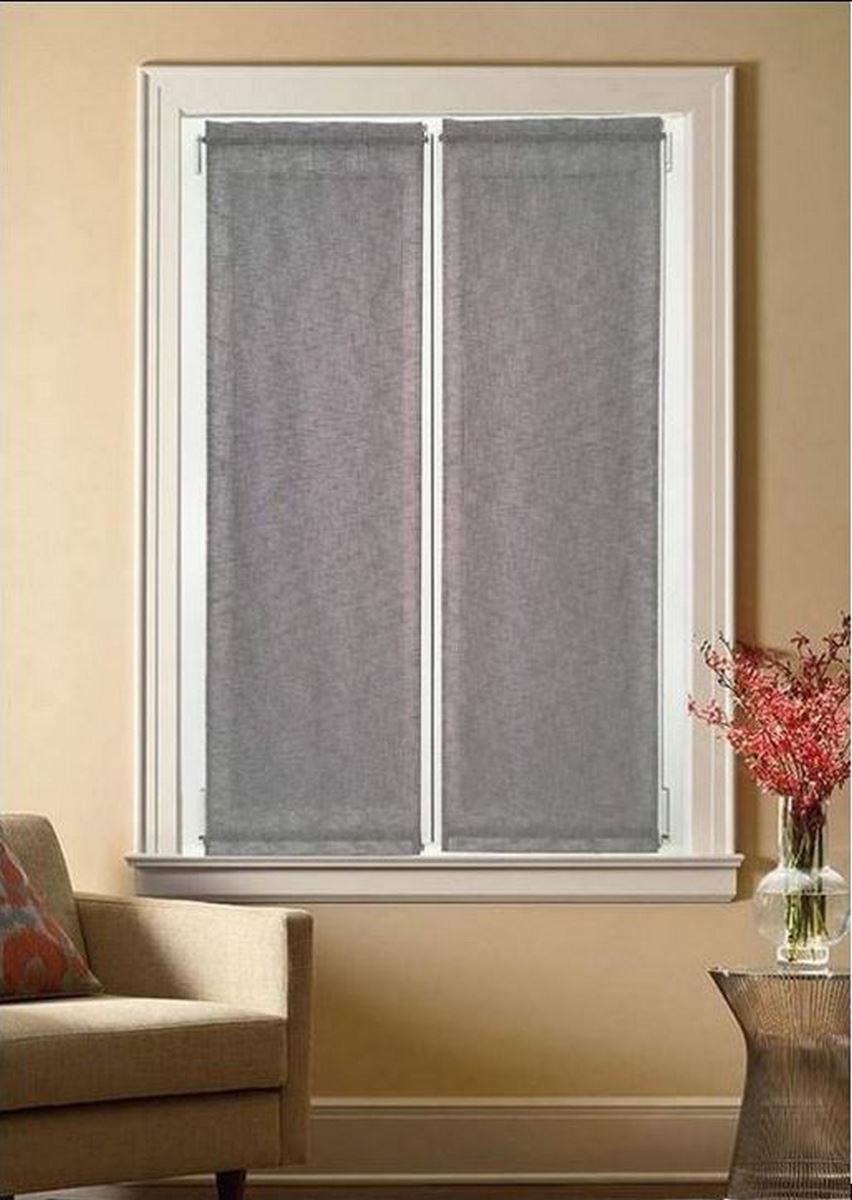 Tende Per Finestra E Portafinestra - Coppia Tendine Floreali 45x135 Cm | 100% Poliestere Lavabile | Design Elegante E Naturale - Foto 7