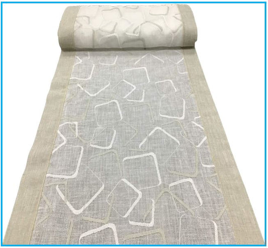 Tende a vetro-pannello vendita a metro-tessuto bianco/beige effetto lino - larghezza cm 45-50-60-70-80-90
