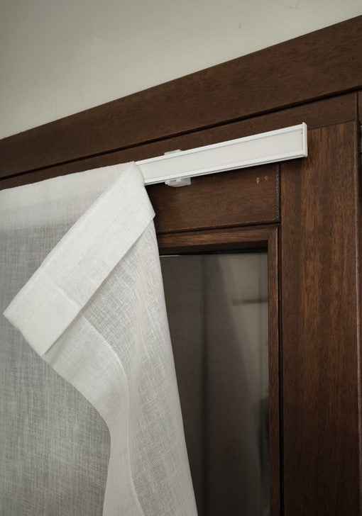 Tenda A Pacchetto Con Velcro - Cucina E Soggiorno - Bianco 100x140 Cm - Foto 4